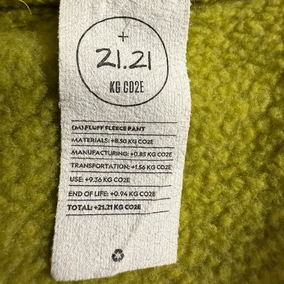 Allbirds Women’s M Hazy Lime Beige Fluff Fleece Pants Jogger Sweatpants - Picture 8 of 9